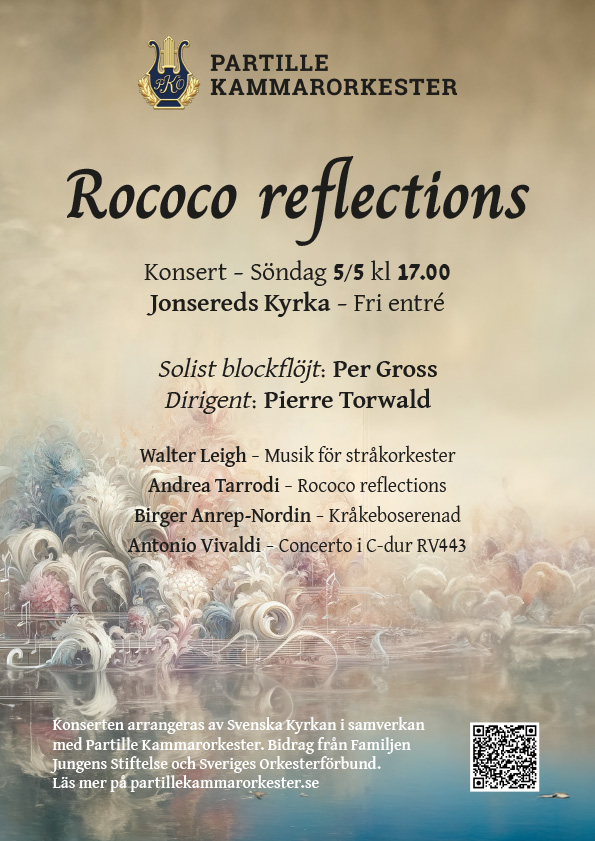 Affisch för konsert Rococo reflections 5/5